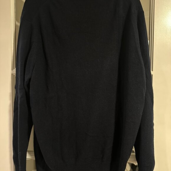 Men's L Navy Cashmere Sweater - Picture 2 of 2